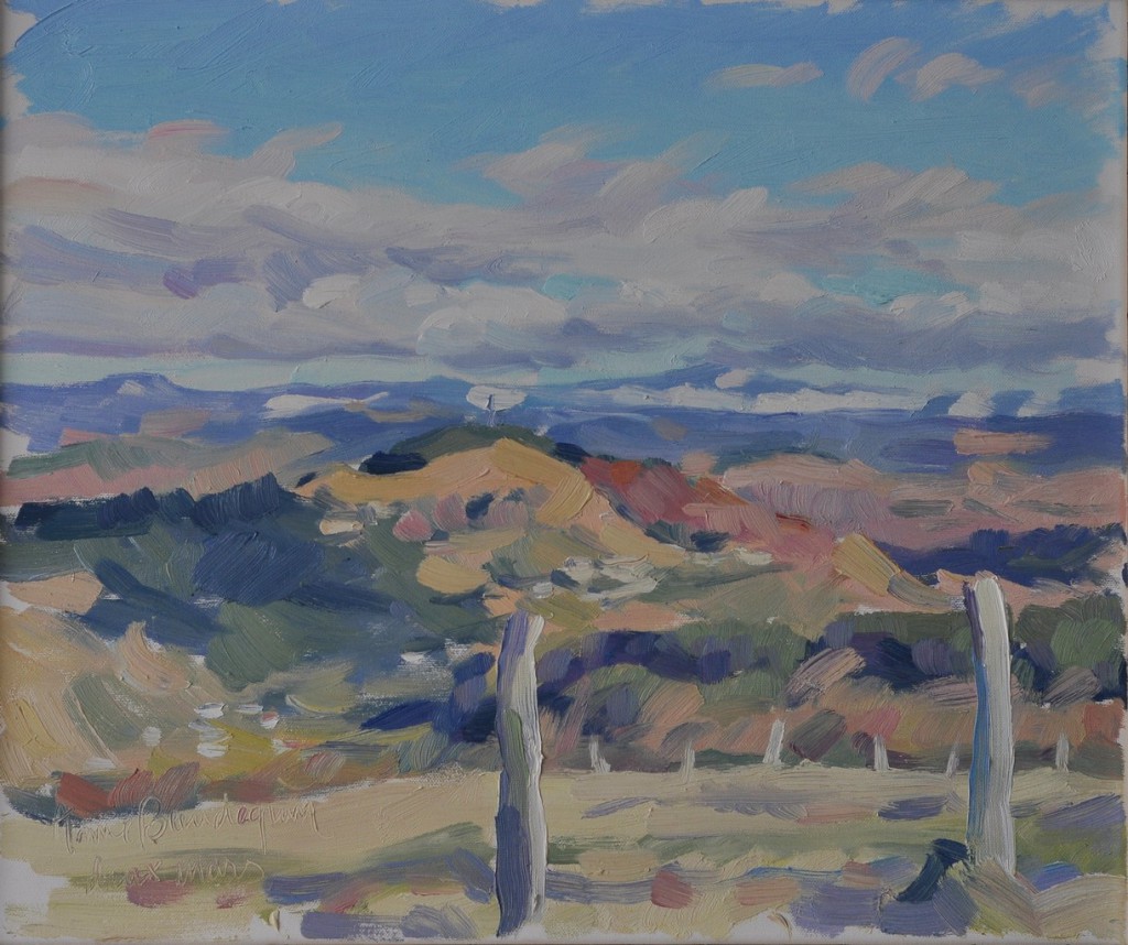 deux mars, Neige sur les monts du Velay, huile sur toile, 46x55cm, 2012