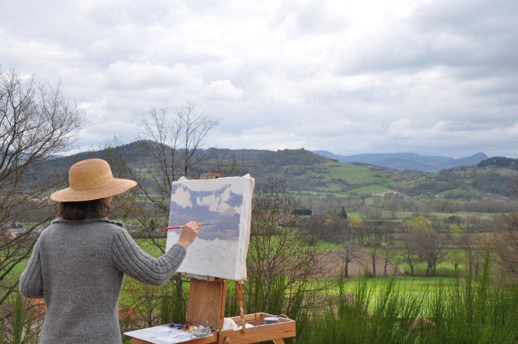 2015.04.17. french-impressionism-landscape-oil-painting-plein air-mountains-anne baudequin-spring-auvergne-france