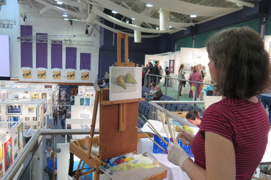 FRESH: ART FAIR, Cheltenham, Anne Baudequin, live painting