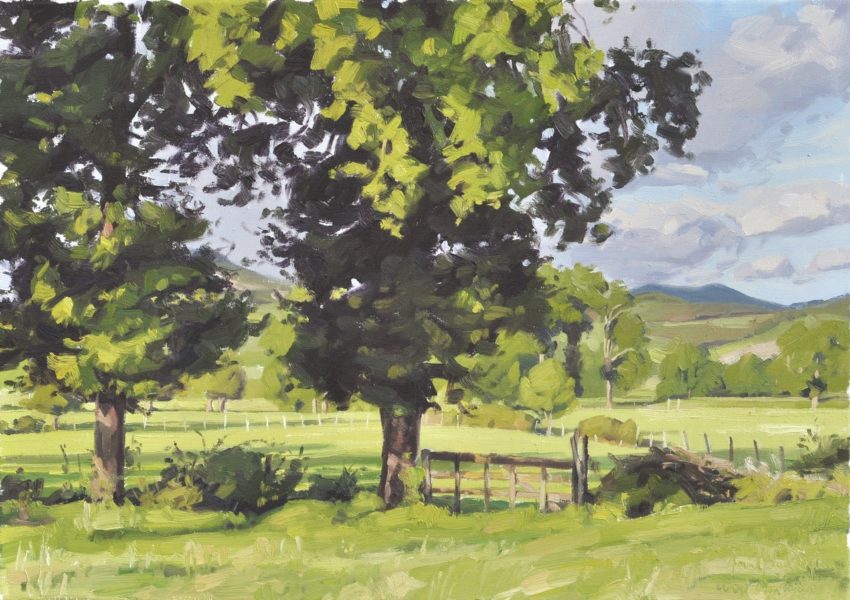 Vingt et un août, Saint Vincent, fin d'après-midi, huile sur toile, 46x65cm, 2019