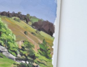 Vingt-trois mai, la Loire à Goudet, huile sur toile, 60 x 90 cm, 2020