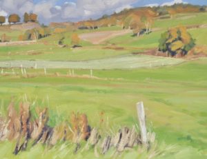 Vingt-six octobre, le mont Céneuil, huile sur toile, 60 x 92 cm, 2020