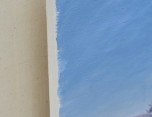 Neige à Saint Vincent, huile sur toile, 46 x 65 cm, 2020