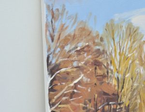 Vingt-sept janvier, neige à Saint Vincent, huile sur toile, 50 x70 cm, 2019