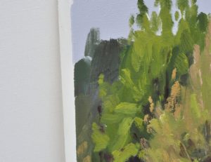 Dix mai, les bords de l'Ouche, lumière du matin, huile sur toile, 60 x 90 cm, 2019