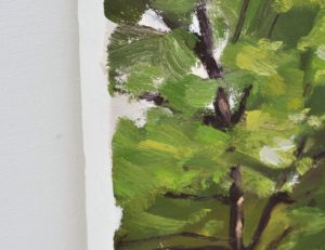 Onze mai, Saint Victor sur Ouche, lumière du matin, huile sur toile, 60 x 90 cm, 2019