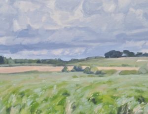 Marais en Bretagne, huile sur toile, 87,5 x 130 cm, 2020