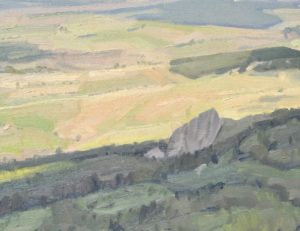 Ciel d'été, sommet du Mont Mézenc, huile sur toile, 120 x 120 cm, 2020