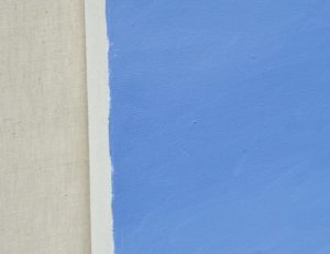 Ciel d'été, sommet du Mont Mézenc, huile sur toile, 120 x 120 cm, 2020