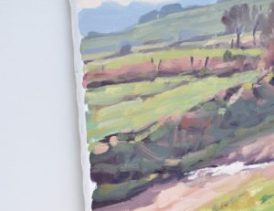 Vingt-cinq février,chemin, lumière du matin, huile sur toile, 50 x 70 cm, 2016