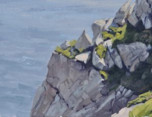 Falaises au Cap Sizun, huile sur toile, 81 x 100 cm, 2020