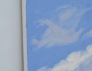 Nuages au-dessus des dunes, huile sur toile, 108 x 162 cm, 2021