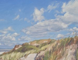 Du haut des dunes, Bretagne, huile sur toile, 60 x 92 cm, 2020