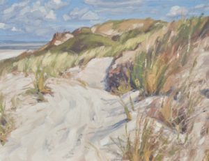 Du haut des dunes, Bretagne, huile sur toile, 60 x 92 cm, 2020