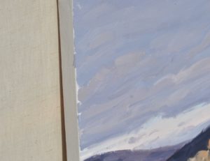 Etang de la plaine en hiver, huile sur toile, 60 x 92 cm, 2021