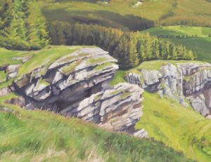 Quatorze juin, le Mont Mézenc, huile sur toile, 150 x 200 cm, 2020