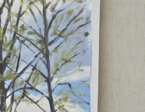 Huit mai, la Loire, huile sur toile, 73 x 116 cm, 2021, collection privée US