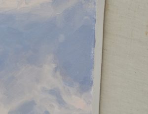 Cinq septembre, chemin au Gerbier de Jonc, huile sur toile, 89 x 130 cm, 2021