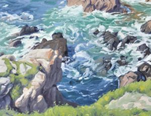 Côte sauvage de Quiberon, Port Kehau, huile sur toile, 101 x 162 cm, 2022