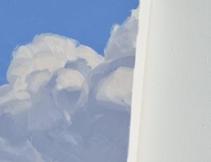 Six septembre, vaches au pâturage sur le Massif du Mézenc, huile sur toile, 89 x 130 cm, 2022