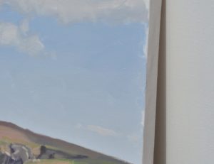 Nuages d'été sur la Cap Sizun, huile sur toile, 108 x 162 cm, 2023
