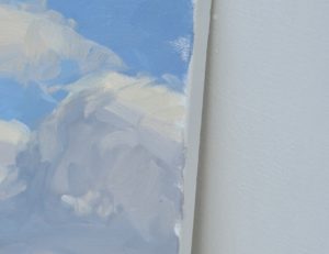 Dix-neuf janvier, neige, lumière du matin, huile sur toile, 50 x 73 cm, 2024