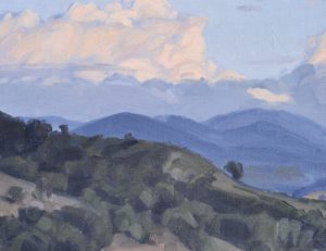 Dix-sept septembre, lever de lune, huile sur toile, 50 x 73 cm, 2023