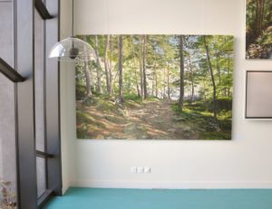 À l'orée de la rivière de pierres, huile sur toile, 160 x 240 cm, 2024