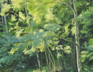 La Sumène après l'orage, huile sur toile, 89 x 130 cm, 2024