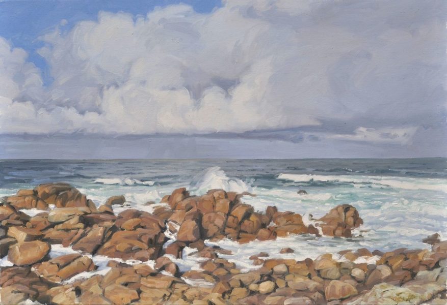 Côte de Galice, Muxía, huile sur toile, 50 x 73 cm, 2025