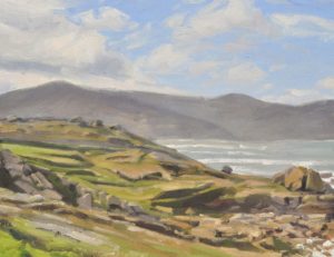 Côte de Galice, lumière du matin, huile sur toile, 50 x 73 cm, 2025