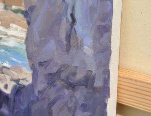 Bretagne, rochers, huile sur toile, 61 x 92 cm, 2025