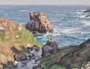 Bretagne,  ruisseau côtier, huile sur toile, 60 x 81 cm, 2025