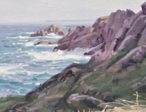 Bretagne,  ruisseau côtier, huile sur toile, 60 x 81 cm, 2025