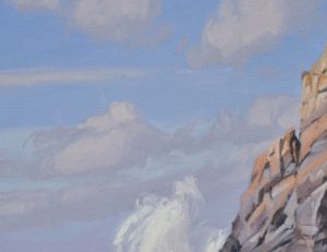 Bretagne, la vague, huile sur toile, 73 x 110 cm, 2025