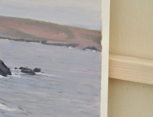 La pointe du Van, ciel gris, huile sur toile, 73 x 110 cm, 2025
