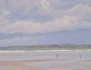 Bretagne, plage, huile sur toile, 73 x 110 cm, 2025