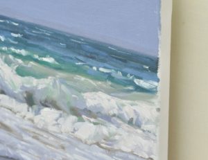 Etude de vague, huile sur toile, 33 x 50 cm, 2025