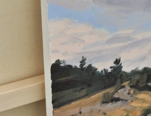 Premier septembre, vent sur massif du Mézenc, huile sur toile, 89 x 130 cm, 2025