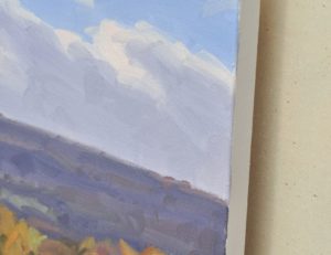 La Loire à Coubon, lumière d'automne, huile sur toile, 89 x 130 cm, 2025