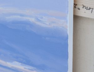 Vingt-deux juin, brumes matinales sur les monts, huile sur toile, 41 x 60 cm, 2023, 