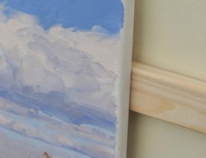 Neige au sommet du Mézenc, huile sur toile, 33 x 50 cm, 2025