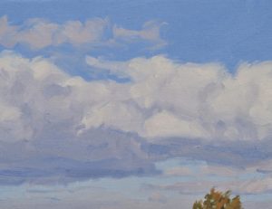 Neige au sommet du Mézenc, huile sur toile, 33 x 50 cm, 2025