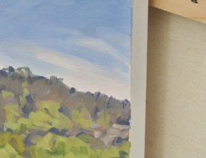 Rocher sur la Loire, huile sur toile, 110 x 73 cm, 2025