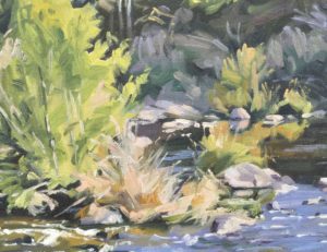 Soir d'automne sur Loire, huile sur toile, 60 x 92 cm, 2025