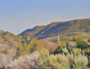 Soir d'automne sur Loire, huile sur toile, 60 x 92 cm, 2025