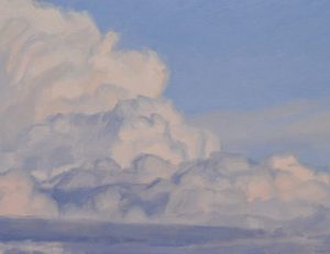 Quinze novembre, nuage au-dessus des Roches de Mariol, huile sur toile, 99 x 162,5 cm, 2025