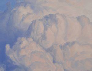 Quinze novembre, nuage au-dessus des Roches de Mariol, huile sur toile, 99 x 162,5 cm, 2025