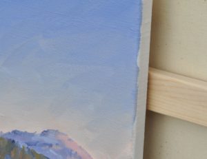 Après-midi d'hiver sur le Mézenc, huile sur toile, 60 x 92 cm, 2025