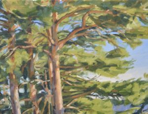 Après-midi d'hiver sur le Mézenc, huile sur toile, 60 x 92 cm, 2025